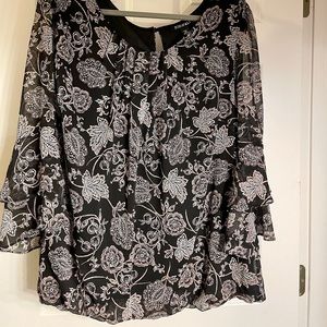 Black and pink blouse